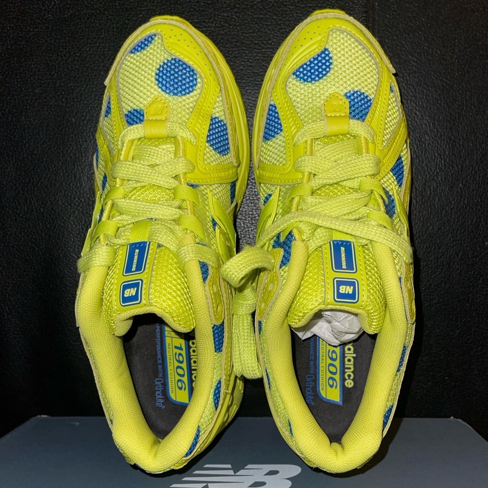 New balance 1906R Women Neon Yellow & Blue Polka Dots Size 7 W - 5 1/2 M New - Picture 9 of 15